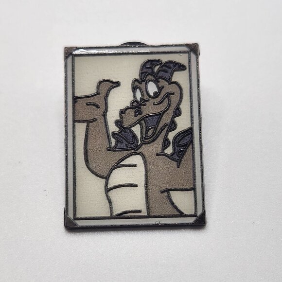 Disney Pin Trading Dragon Figment Black and White Snapshot 2011 Limited Release - Picture 1 of 3